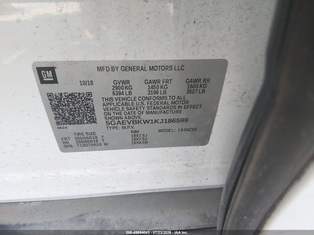 2019 BUICK ENCLAVE AWD PREMIUM 9
