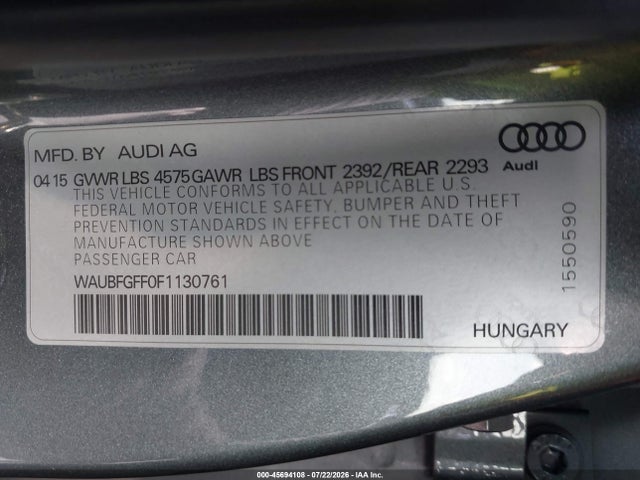 2015 AUDI A3 2.0T PREMIUM — фото 9