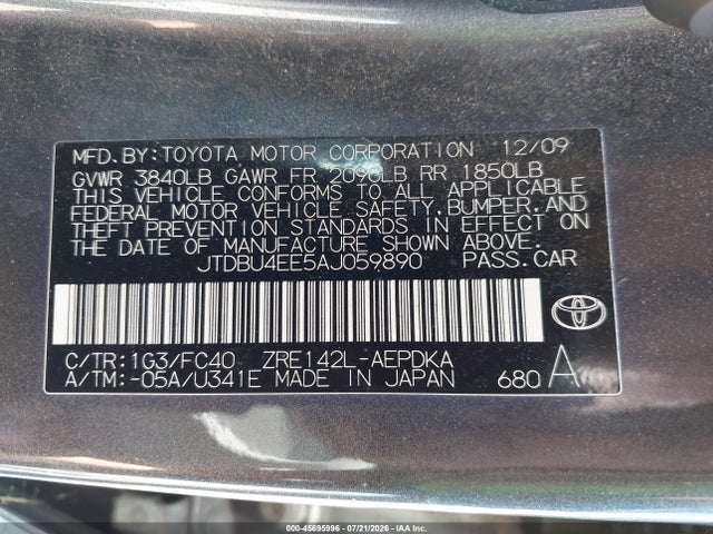 2010 Toyota COROLLA LE 照片 9