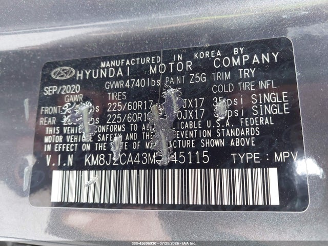 2021 HYUNDAI TUCSON SE 9