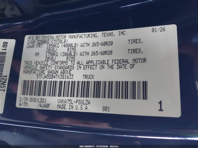2026 TOYOTA TUNDRA LIMITED CREWMAX 5.5' BED 9