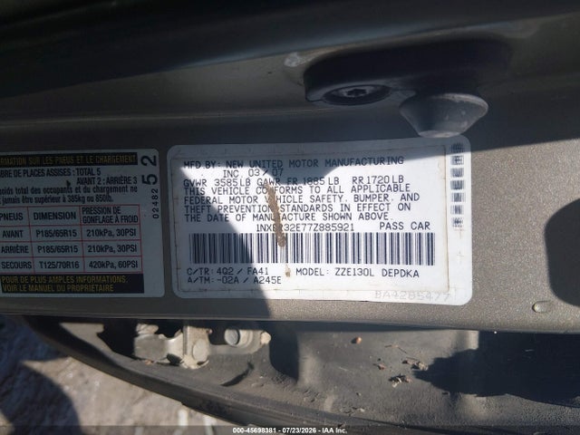 صورة 9 لـ 2007 Toyota COROLLA CE