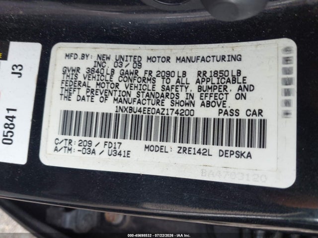صورة 9 لـ 2010 Toyota COROLLA S