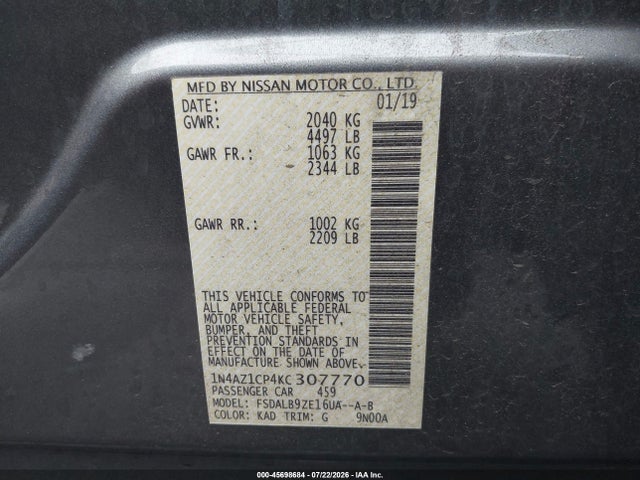 2019 Nissan LEAF S — фото 9