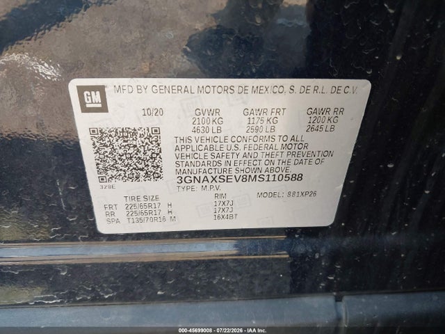 2021 CHEVROLET EQUINOX AWD LS 9