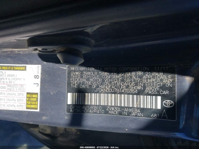 2011 Toyota PRIUS TWO — фото 9