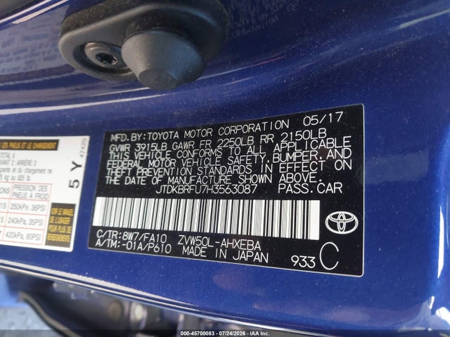 2017 Toyota PRIUS TWO — фото 9