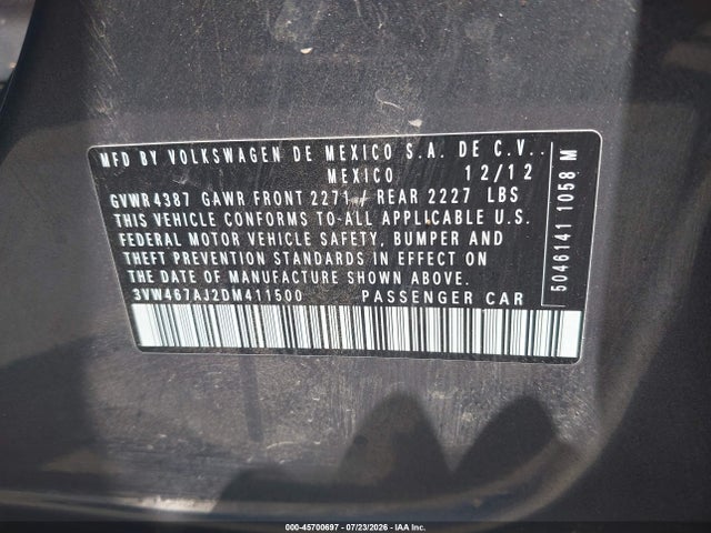 2013 Volkswagen JETTA GLI AUTOBAHN W/NAV 照片 9
