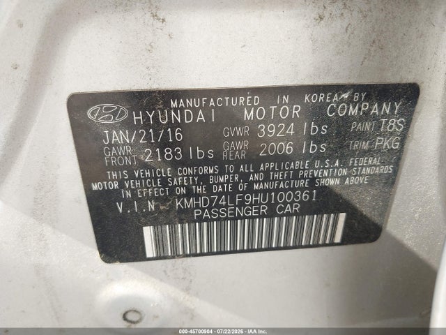 صورة 9 لـ 2017 Hyundai ELANTRA SE