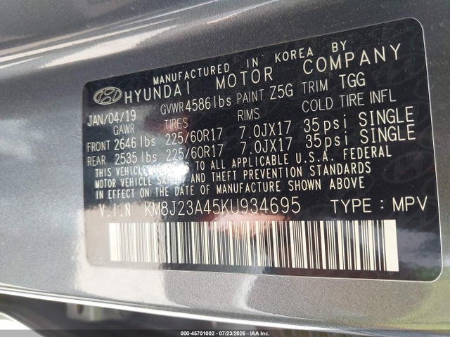 2019 HYUNDAI TUCSON SE 9