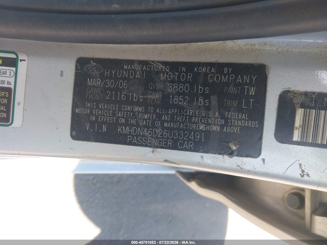 2006 Hyundai ELANTRA GLS/LIMITED 照片 9