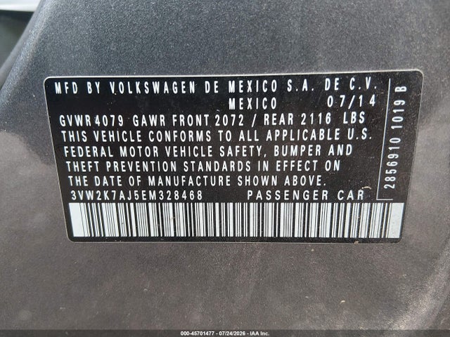 2014 Volkswagen JETTA 2.0L S 照片 9
