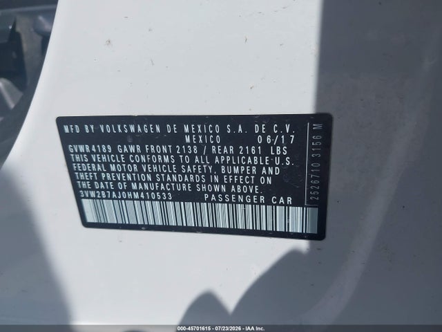 2017 Volkswagen JETTA 1.4T S 照片 9