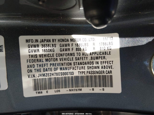 صورة 9 لـ 2014 Honda INSIGHT EX