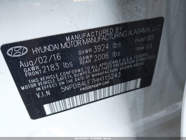 صورة 9 لـ 2017 Hyundai ELANTRA SE