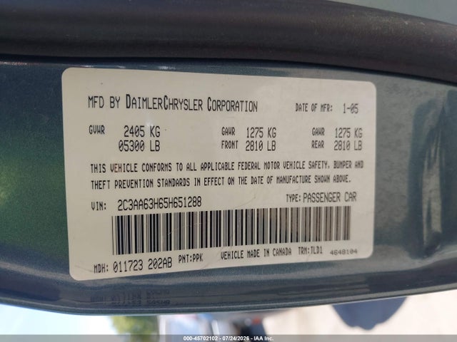 2005 Chrysler 300C 照片 9