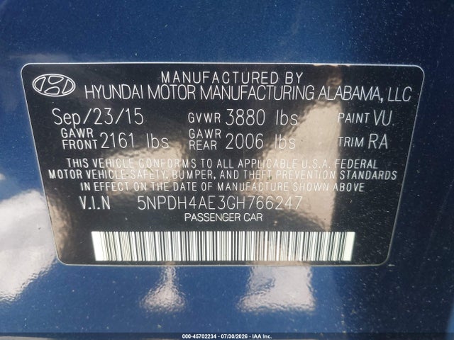 2016 Hyundai ELANTRA SE 照片 9