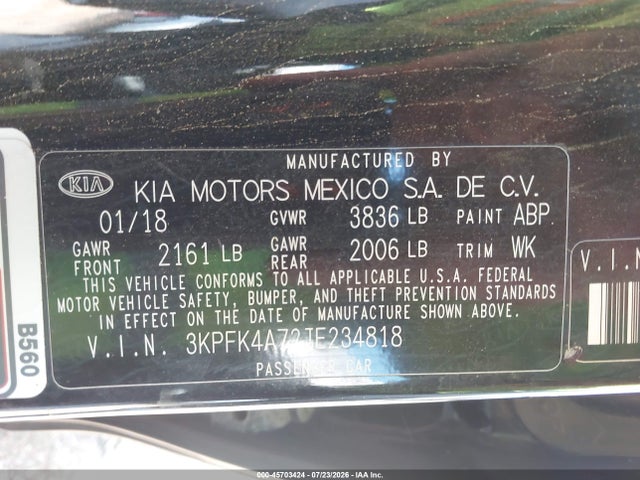 2018 KIA FORTE LX 照片 9