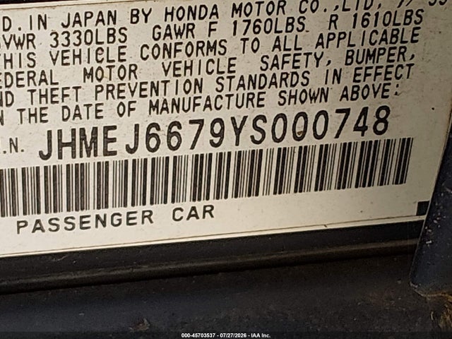 2000 Honda CIVIC LX — фото 9