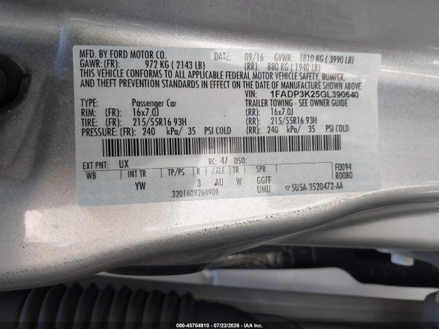 2016 FORD FOCUS SE 照片 9
