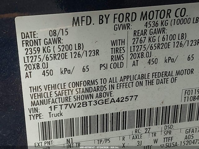 صورة 9 لـ 2016 FORD F-250 LARIAT