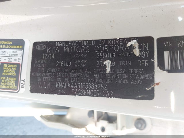 2015 KIA FORTE LX 照片 9