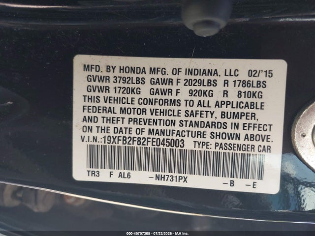 2015 Honda CIVIC EX 照片 9