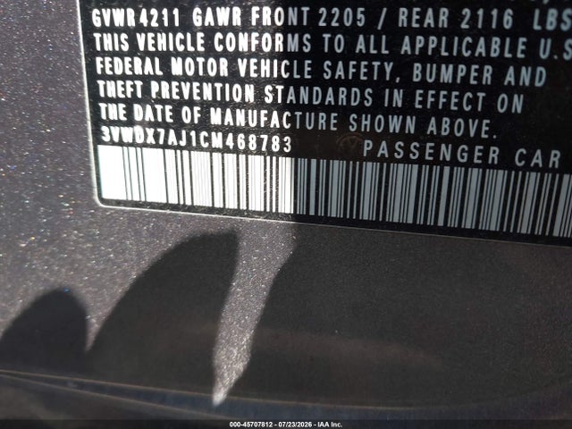 2012 Volkswagen JETTA 2.5L SE 照片 9