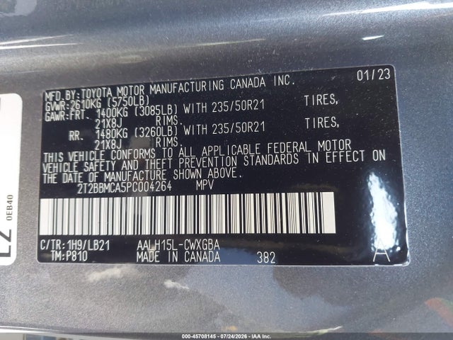 2023 LEXUS RX 350H PREMIUM PLUS 9