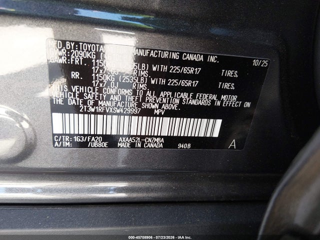 2025 TOYOTA RAV4 XLE 9