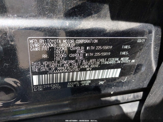2021 TOYOTA VENZA LIMITED 9