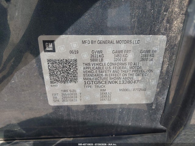 2019 GMC CANYON SLE 9