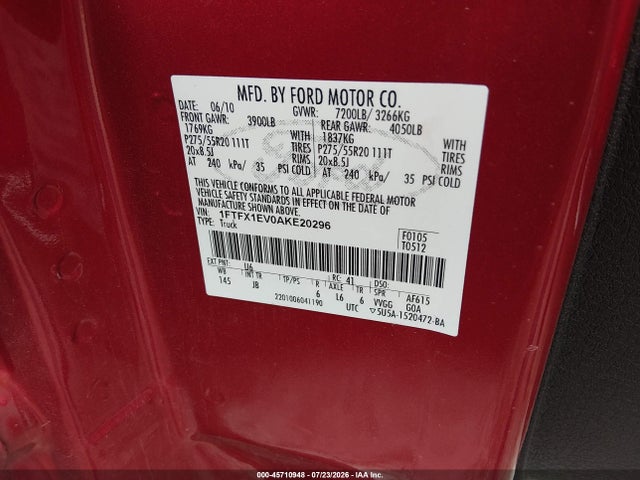 صورة 9 لـ 2010 FORD F-150 FX4