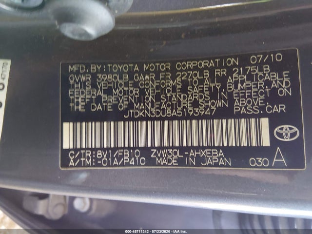2010 Toyota PRIUS III — фото 9
