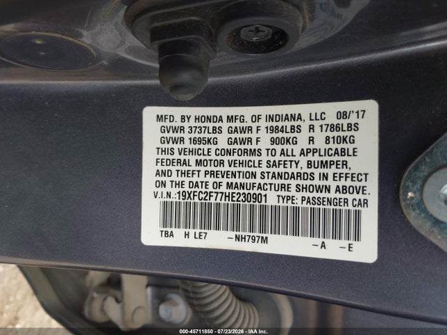 2017 HONDA CIVIC EX 9