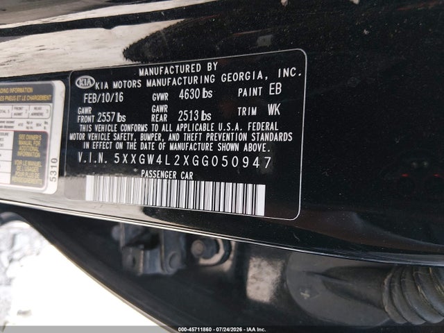 صورة 9 لـ 2016 KIA OPTIMA SX TURBO