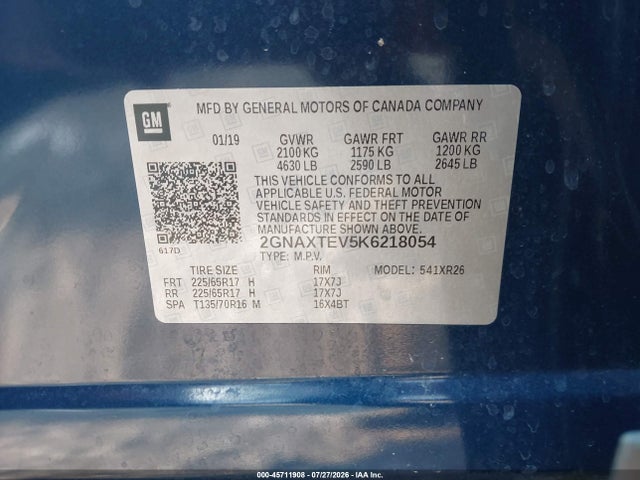 2019 CHEVROLET EQUINOX LT 9