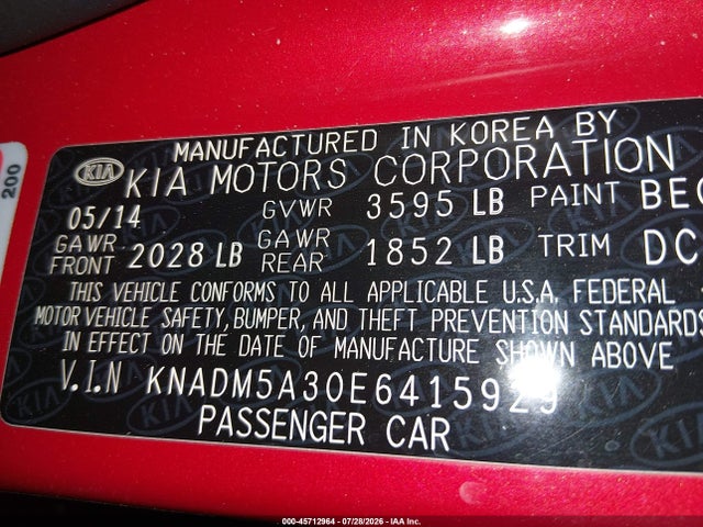 2014 KIA RIO LX 照片 9