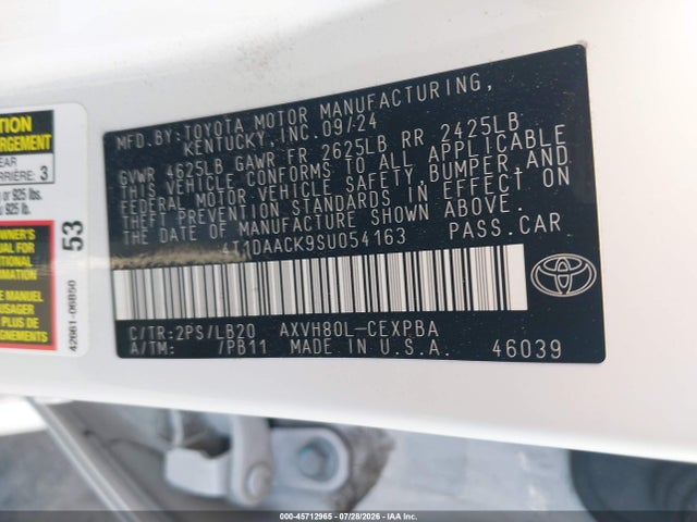 2025 TOYOTA CAMRY XSE 9