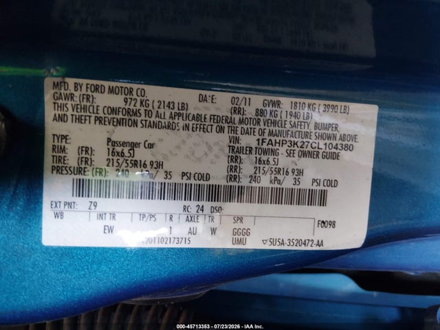 صورة 9 لـ 2012 FORD FOCUS SE