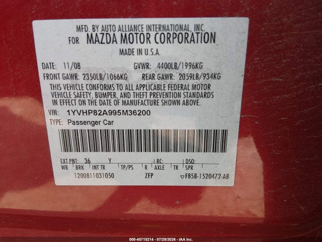 2009 Mazda MAZDA6 I GRAND TOURING 照片 9