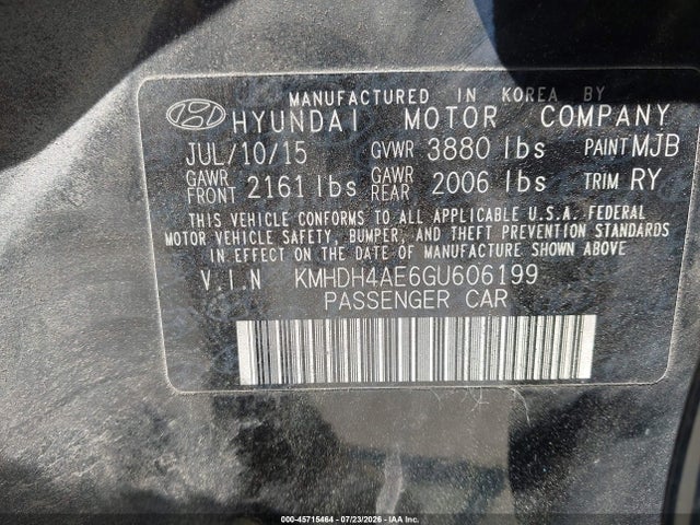 2016 Hyundai ELANTRA VALUE EDITION — фото 9