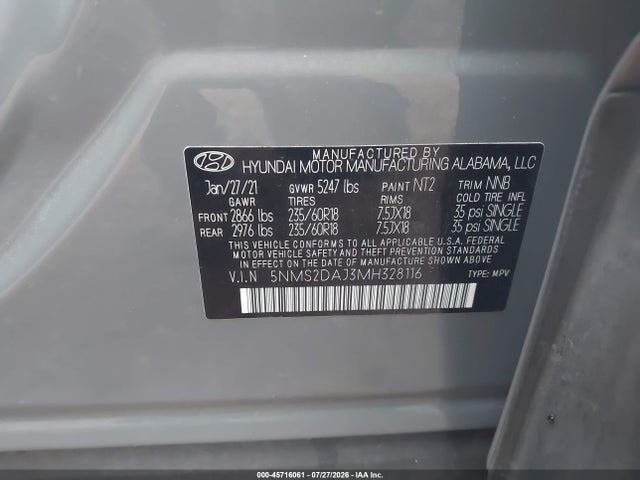 2021 HYUNDAI SANTA FE SEL 9