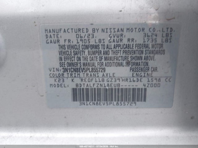 2023 Nissan VERSA 1.6 SV XTRONIC CVT 照片 9
