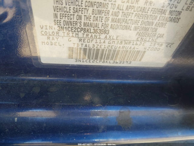 2019 Nissan VERSA NOTE SV 照片 9