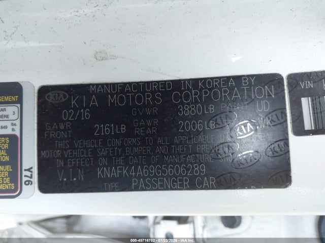 2016 KIA FORTE LX — фото 9