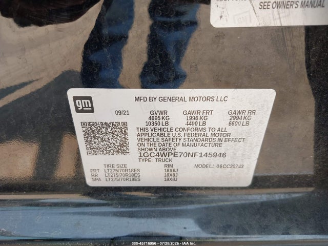 2022 CHEVROLET SILVERADO 2500HD 2WD STANDARD BED LTZ 9