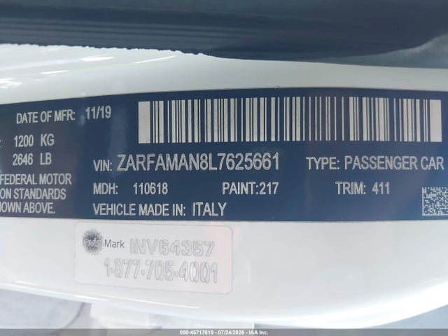 2020 ALFA ROMEO GIULIA RWD 9