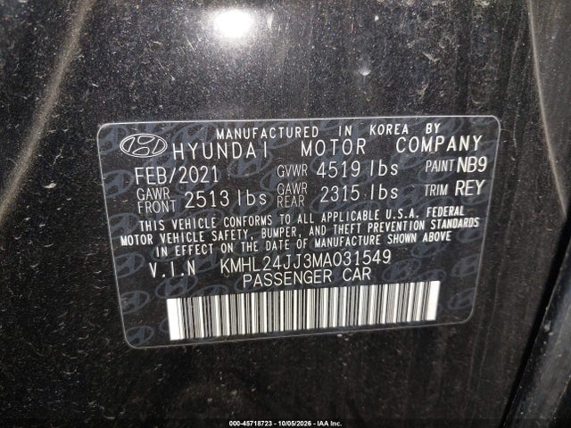 2021 HYUNDAI SONATA BLUE 9