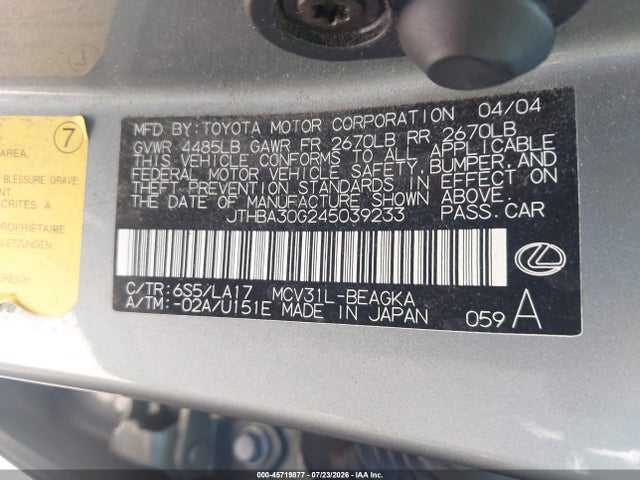 2004 Lexus ES 330 照片 9